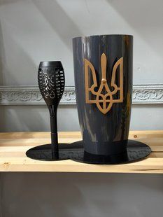 Меморіальна композиція з вазою, факелом і бронзовим тризубом для Алеї Героїв CASA фото
